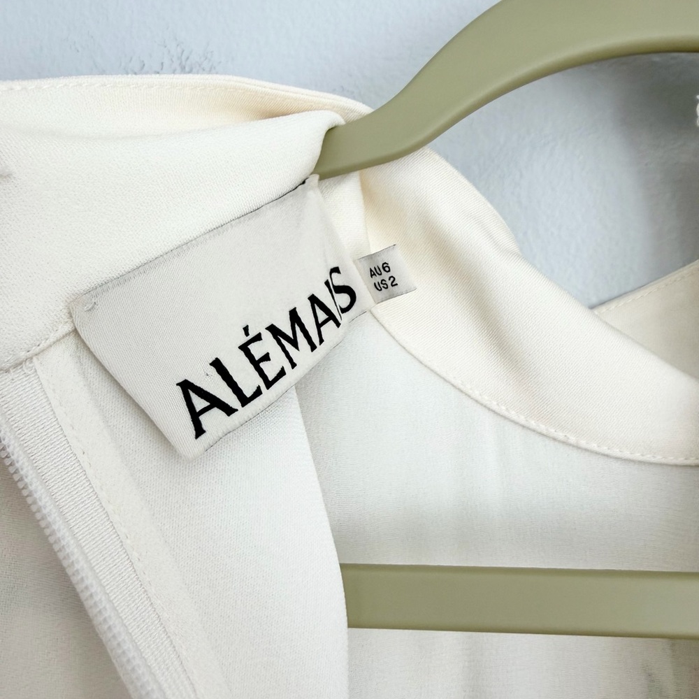Alemais Size US 2 AU 6 • Ira Ivory Maxi Long Sleeve Floral Dress Gown. - Picture 7 of 8